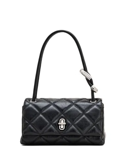 Marc Jacobs The Dual Chain Mini Leather Shoulder Bag In Black