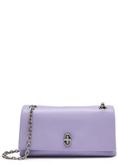 Marc Jacobs The Dual Chain Mini Leather Shoulder Bag In Lilac