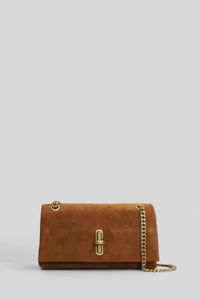 Marc Jacobs The Dual Chain Mini Shoulder Bag In Leather Color Suede In Brown