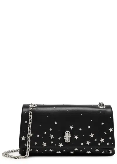 Marc Jacobs The Dual Chain Mini Studded Leather Shoulder Bag In Black