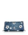 Shop Marc Jacobs The Dual Chain Quilted Denim Shoulder Bag
