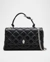 Marc Jacobs Medium The Quilted Dual Convertible Shoulder Bag In Black