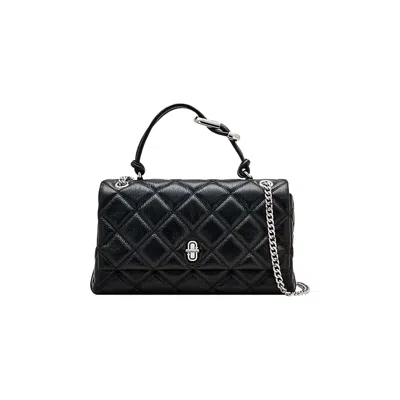 Pre-owned Marc Jacobs The Dual Chain Shoulder Quilted Leather Bag 'black' | Women's Size Onesize