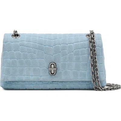 Marc Jacobs The Dual Chain Strap Suede Mini Bag In Blue