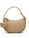 Marc Jacobs The Crescent Leather Shoulder Bag In Neutrals