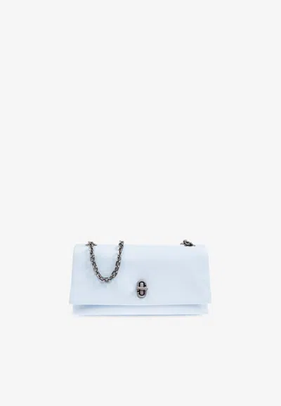 Marc Jacobs The Dual Leather Chain Wallet In Light Blue