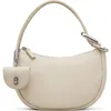 Marc Jacobs The Dual Mini Crescent Leather Shoulder Bag In White