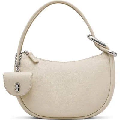 Marc Jacobs The Dual Mini Crescent Leather Shoulder Bag In White