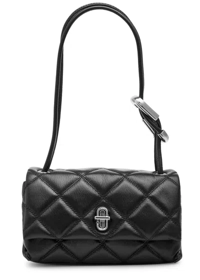 Marc Jacobs The Dual Mini Leather Shoulder Bag In Black