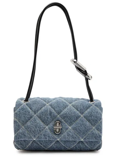 MARC JACOBS MARC JACOBS THE DUAL MINI QUILTED DENIM SHOULDER BAG