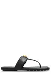 Marc Jacobs The Dual T Strap Black Leather Sandals In Black