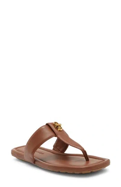 Marc Jacobs The Dual T Strap Brandy Leather Sandals In Brown