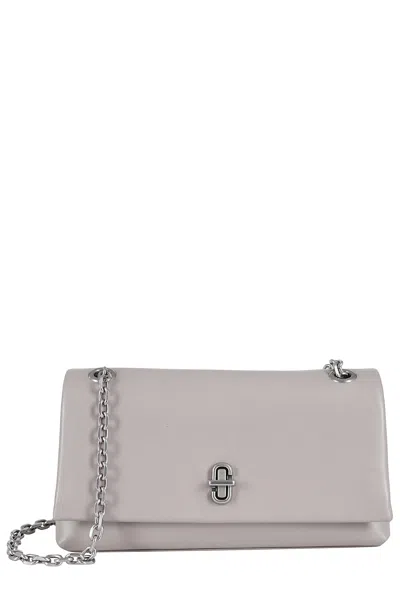Marc Jacobs The Dual Wallet In Grey Leather In Cement