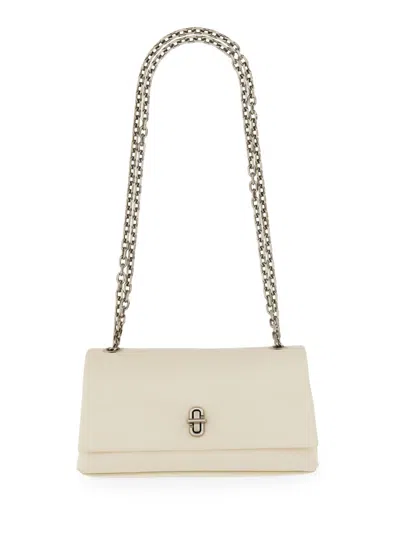 Marc Jacobs The Dual Chain Leather Wallet On A Chain In Beige