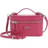 Marc Jacobs The Vanity Bag Pink Crossbody Bag With Removable Shoulder Strap And Logo Lettering On The Front In L In Purple