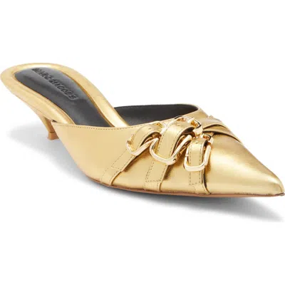 Marc Jacobs The Emma Kitten Heel Mule In Gold