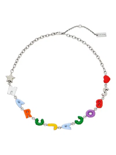 Marc Jacobs Womens Silver Multi Balloon Brass Necklace In Metallic