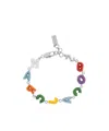 Marc Jacobs Color Balloon Logo Chain Bracelet In Metallic