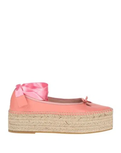 Marc Jacobs The Espadrille Mouse Woman Espadrilles Pink Size 8 Soft Leather