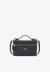 Marc Jacobs The Vanity Bag Black Crossbody Bag With Removable Shoulder Strap And Logo Lettering On The Front In  In Black