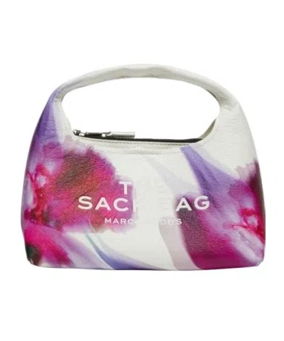 Marc Jacobs The Future Floral Leather Mini Sack Bag In White