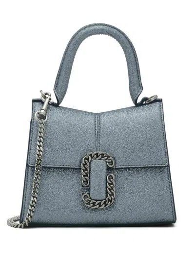 Marc Jacobs The Galactic Glitter St. Marc Mini Bags In Silver