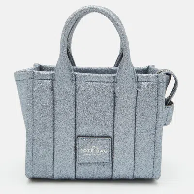 Pre-owned Marc Jacobs The Galactic Mini Silver Glitter Tote