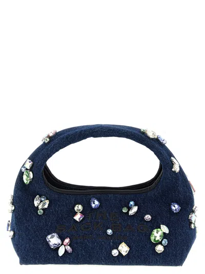 Marc Jacobs The Gem Denim Mini Sack Hand Bags Blue