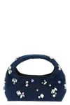 Marc Jacobs Denim Mini Sack Handbag With Embellished Design In Blue