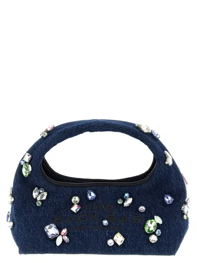Marc Jacobs The Gem Denim Mini Sack Handbag In Blue