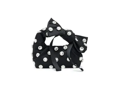 Marc Jacobs The Gem Nylon Bow Mini Sack Bag Satchel Handbags Black: One Size