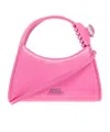 Marc Jacobs Womens Bow Pink The Glam Claw Clip Leather Cross Body Bag