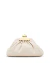 Marc Jacobs The Glam Claw Clip Leather Clutch In White