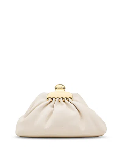 Marc Jacobs The Glam Claw Clip Leather Clutch In White