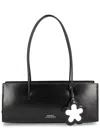 Marc Jacobs The Mirror Satchel Leather Shoulder Bag In Black