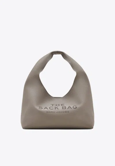 Marc Jacobs The Grained Leather Sack Shoulder Bag In Grey