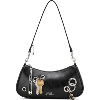 Marc Jacobs The Grommet Charm Leather Shoulder Bag In Purple