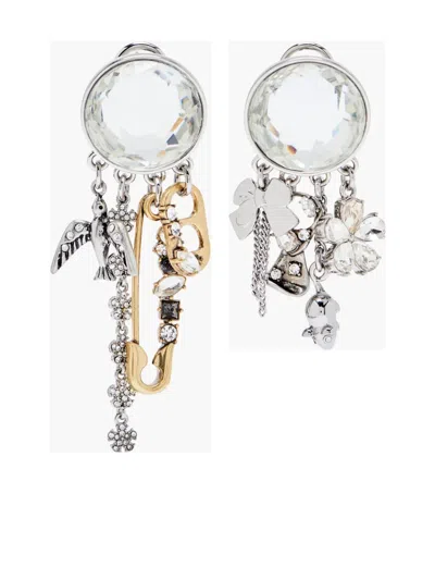 Marc Jacobs The Grunge Glam Earrings In Silver