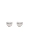 Marc Jacobs Micro Heart Balloon Stud Earrings In Metallic