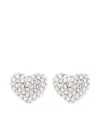 Marc Jacobs The Heart Pave Stud Earrings In Metallic
