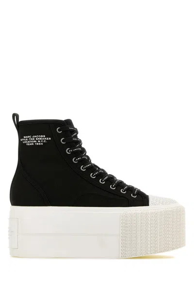 Marc Jacobs Black Canvas The High Top Platform Sneaker Sneakers