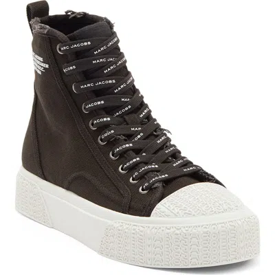 Marc Jacobs The High Top Platform Sneaker In Black