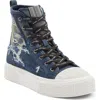 Marc Jacobs The High Top Platform Sneaker In Blue