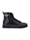 Marc Jacobs The Satin High Top Sneakers In Black