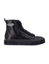 Marc Jacobs The Satin High Top Sneakers In Black
