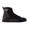 Marc Jacobs The Satin High Top Sneakers In Black