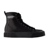 Marc Jacobs The Satin High Top Sneakers In Black