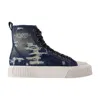 Marc Jacobs The High Top Platform Sneaker In Blue