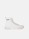 Marc Jacobs 'the High Top' White Canvas Sneakers In White