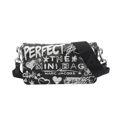 Pre-owned Marc Jacobs The Items Punk Scribble Leather Mini Bag 'black/multicolor' | Women's Size Onesize